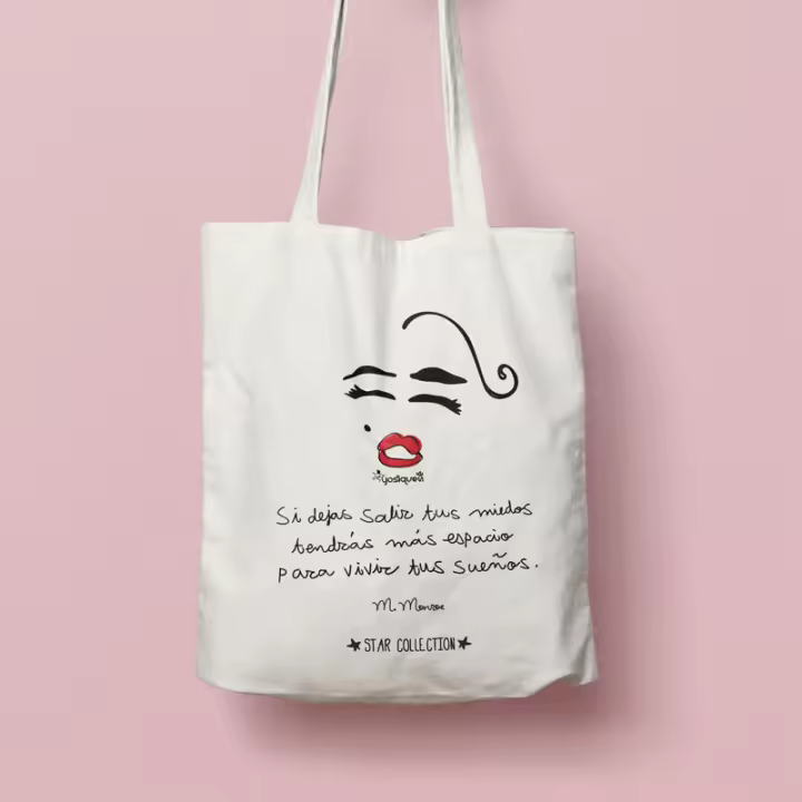 YOSIQUESE Bolsa de Tela Star Collection | Modelo: 'Marilyn' | Productos y regalos solidarios hechos por personas con discapacidad - 1