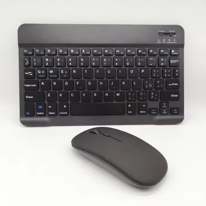 Teclado Bluetooth Español De 10 Pulgadas Con Ratón Libre Para iPad pro Air Mini Teclado Portátil Magnético Para Tablet PC - 1