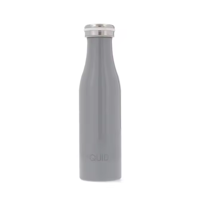 QUID Quídate - Botella Térmica Reutilizable de 0.5L en Acero Inoxidable. Gris - 1