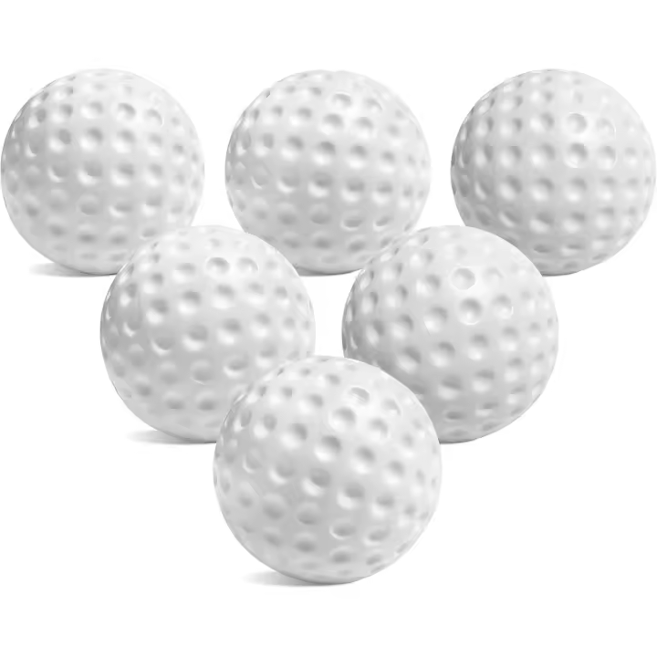 Pelotas de golf de repuesto para niños pequeños y bebés - Para juegos de golf Little Tikes - Paquete de 6 | Pelotas de golf de plástico de gran tamaño para principiantes - 1