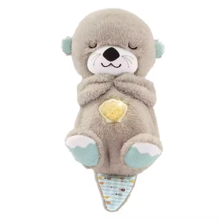 Oso De Peluche Musical Con Luz Y Sonido Para Bebés Otter Playmate Y Dormir Sensory Comfortable Regalos Para Recién Nacidos Unisex Tamaño 25-30cm - 1
