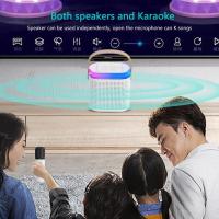 Altavoz portátil Bluetooth, Máquina de Karaoke con micrófono portátil, compatible con Bluetooth, sonido estéreo 5,3, altavoz de Karaoke para cantar, compatible con auriculares de 3,5mm para regalos de cumpleaños, fiestas en casa - details 2