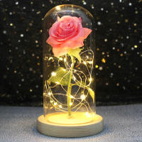 Rosa De Boda Con LED Galaxia Enchanted Con Luz En Domos Regalo De San Valentín Navidad Día De La Madre Belleza Y La Bestia Para Interior - details 25