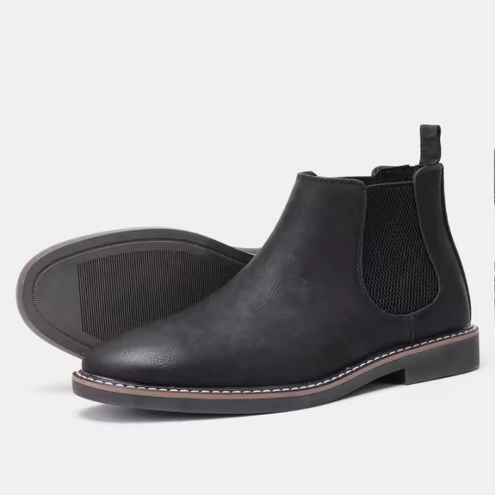 Botas Chelsea Para Hombre 40-46 2023 Moda Confortable Marca #CL5321 Sintético Antejo Suela TPR Cierre Elastic Band Tobilleras - 1