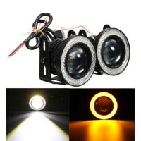 Faros LED COB Automáticos 12V Luz Diurna DRL Impermeables Con Señal De Faros Antiniebla Luz Angel Eyes Para Coche - details 5