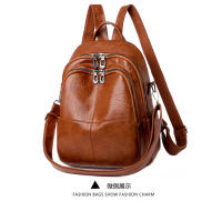 Mochipa de cuero estilo Korean, mochila de gran capacidad A LA Moda para Mujer, Bolso de hombro, mochila de viaje, Bolso de Mujer - details 21