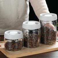 Juego De Botellas De Vidrio Para Almacenamiento De Café Té Y Dulces Con Tanque Aire Sujeto Tipo Presión Cierre Hermético Para Conservación De Frescura Capacidad De 500-1800ml - details 3