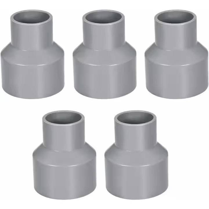 50 mm x 32 mm reductor PVC instalación de tubos Cube de montaje Cube DWV gris 5 piezas - 1
