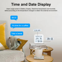 Sensor De Temperatura Y Humedad Inteligente WIFI Tuya Con Luz Trasera Soporte Alexa Google Assistant Para Vida Smart Life - details 4