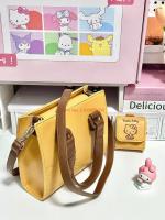 Bolso De Hombro Sanrio Hello Kitty 2024 Kawaii Bolso De Mano Dibujos Animados Cumpleaños Regalo Para Niñas Material De Textura Premium - details 5