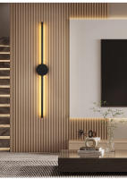 Lámparas De Pared Modernas Larga LED Doradas Iluminación Interior Para Dormitorio Sala De Estar Pasillo Decoración De Hogar Forma Minimalista Incluye Bombillas - details 11