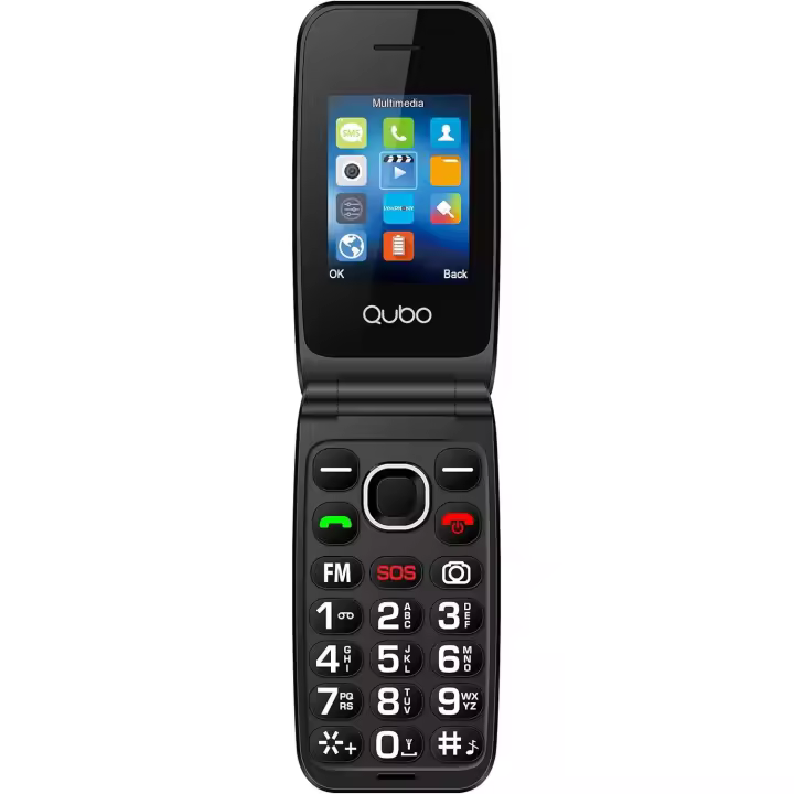 Móvil básico senior Qubo NEONW en color azul Tapa Concha  Raíz MERCHAN-STORE - 1