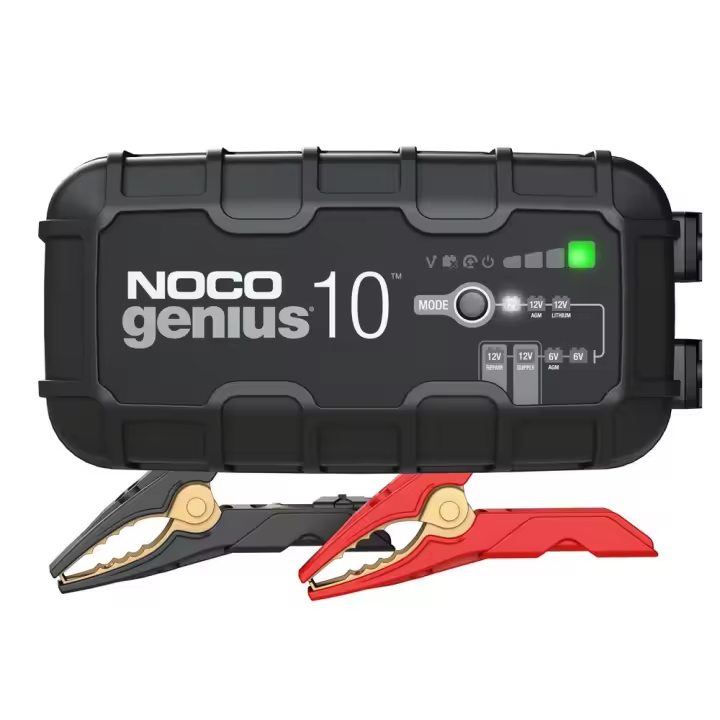 NOCO GENIUS10: Cargador de Batería 10A, 6V y 12V, Mantenedor y Desulfatador para Baterías de Plomo-Ácido y Litio de Coche y Moto - 1