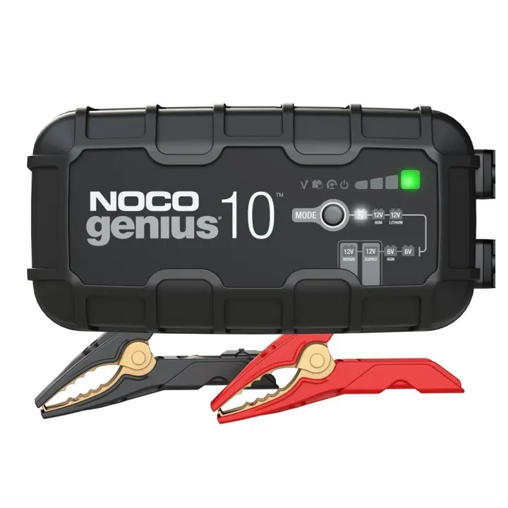 NOCO GENIUS10: Cargador de Batería 10A, 6V y 12V, Mantenedor y Desulfatador para Baterías de Plomo-Ácido y Litio de Coche y Moto - 1