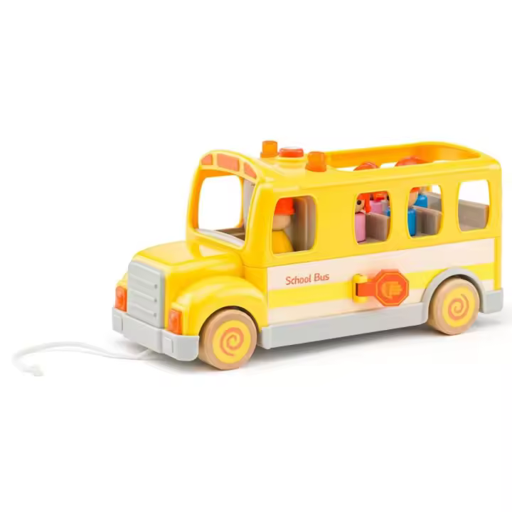 Autobús escolar con sonidos , luces y personajes de  plástico y madera de calidad  Woody - 1