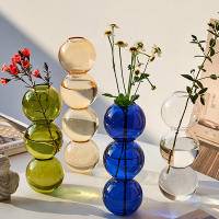 Vaso De Cristal Estilo Japonés Y Nórdico Para Decoración Del Hogar Vaso Sférico Pequeño Con Flecos Creativos Y Borlas Decorativo Para Sala De Estar - details 7