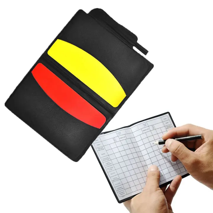 Cartera De Arbitro De Fútbol Con Tarjetas Rojas Y Amarillas Para Registro De Juicios 11*8cm Adecuada Para Competencias De Baloncesto Natación Esquí - 1
