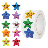 500PCS/Roll De Parches Estelares Coloridos Para Niños Recompensa Escuela Aula Adhesivos Estelares Para Profesores Padres DIY Manualidades - details 0