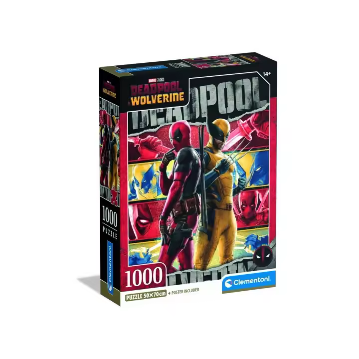 Clementoni - Puzzle Adulto 1000 Piezas Marvel Deadpool Compact Box (37050) - 1