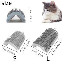 1/2PCS Masajeador De Gato Para Rascado Y Aseo En La Pared Herramienta De Peluquería Para Mascotas Material PP+PE Tamaño Pequeño Y Grande Color Gris - details 0