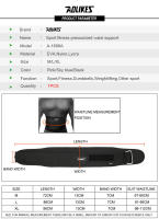 Cinturón De Soporte Para La Cintura AOLIKES 1PCS Para Levantamiento De Pesas Y Ejercicios De Agachamiento Fitness Y Entrenamiento De Espalda Y Lumbar Para Adultos - details 1