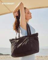 Bolso de Mano para mujer with Cremallera, Bolso de Gimnasio con compartimientos, Bolso de trabajo para portátiles  A-black- M - details 0