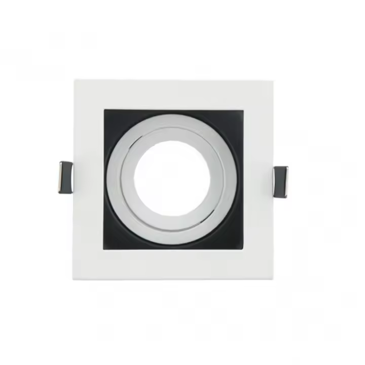 FABRILAMP FAB 14368CU01 | Empotrable Orient.batu 1xgu10 Cuadrado Blanco/negro 3,5x10x10 Cm Corte 9x9 Cm C/portalampara - Diseño Moderno - 1