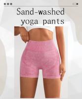 Shorts De Fitness Sand Washed Sin Costuras Para Mujer Cintura Alta Levantamiento De Caderas Deporte Y Salud Verano Exterior - details 1