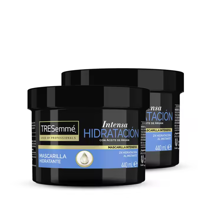 TRESemme Mascarilla Hidratante para cabellos secos y dañados  Intensa Hidratación que hidrata y fortalece 440ml - Pack de 2 - 1
