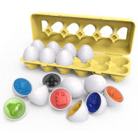 Juego De Educación Matemática Montessori Para Niños 12PCS Juguetes Inteligentes De Huevos Y Tornillos 3D Puzzle Educativo Para Niños Entre 3 Y 12 Años - details 1