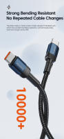 Cable De Carga Rápida Toocki 100W Tipo C a Tipo C USB C PD 5A Para Xiaomi POCO F4 F3 Samsung Redmi Macbook 3M Tejido No Certificado - details 5