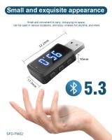 Transmisor y receptor Bluetooth 5,3 para coche, Kit de miniadaptador de Audio inalámbrico estéreo para Radio Fm, manos libres, llamada, alimentación USB - details 4