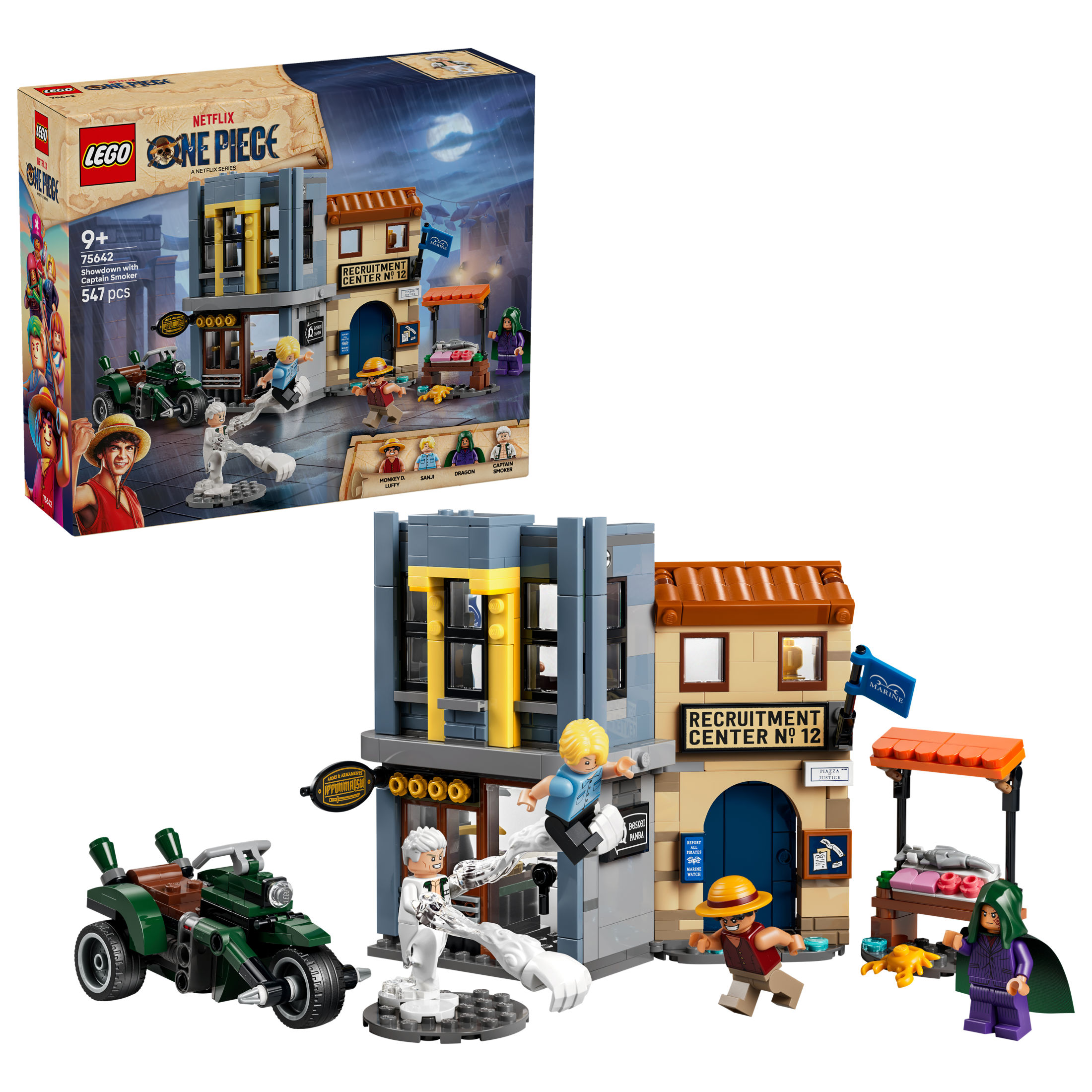 LEGO® 75642 ONE PIECE Duelo contra el Capitán Smoker – Set de Construcción de Juguetes y Diorama