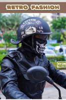 Casco De Motocicleta Retro Medio Cara Con Parabrisas Y Visores HD Para Hombres Y Mujeres Capaz De Ciclismo Y Scooter Material ABS Peso 900g - details 4