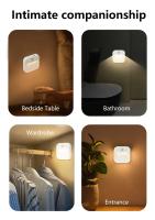 Luz Nocturna Ajustable De 3 Colores Con Sensor De Movimiento Pequeña Y Recargable Magnética Para Armario Baño Closet - details 12