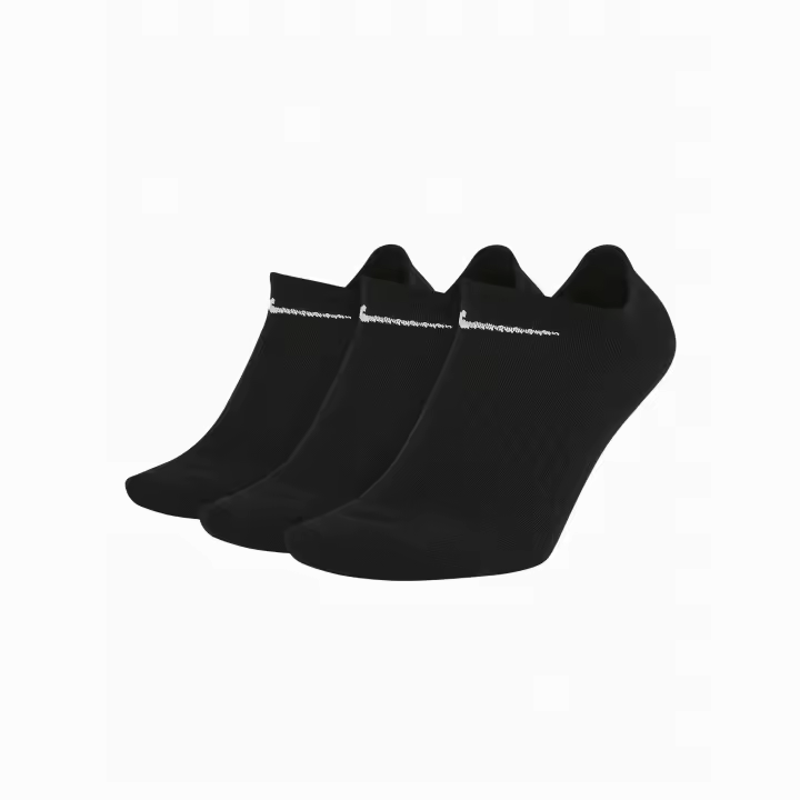 NIKE EVERYDAY LIGHTWEIGHT NO SHOW 3 PACK SOCKS BLACK - SX7678 - 1