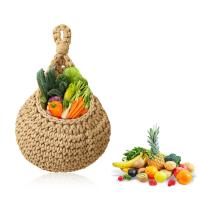 Cesta De Frutas Y Verduras De Jute Natural Colgante Para Pared Cesta De Plantas En Forma De Lágrima Almacenamiento Ecológico Para Cocina Y Mesa - details 4