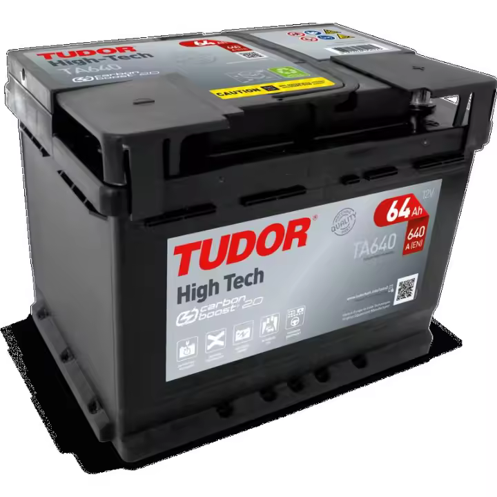 Tudor TA640 Batería de Coche 64Ah 640A - Gama High Tech de Alto Rendimiento - 1