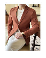 Chaleco De Negocios Para Hombre En Color Sólido Ajustado Moda 2024 Chaqueta Individual Elegante Ropa Masculina De Otoño Invierno - details 5