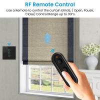 LoraTap Tuya Smart Life Interruptor Y Remote Control Para Rollos De Cortinas Negro Compatible Con Google Assistant Y Alexa Timer De Control Por Porcentaje - details 3