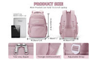 Mochila Ligera Para Niñas Y Adolescentes Con Capacidad Para Portátil De 15 Pulgadas Mochila De Viaje Casual Para Mujeres Mochila Escolar De Primaria Y Secundaria - details 3