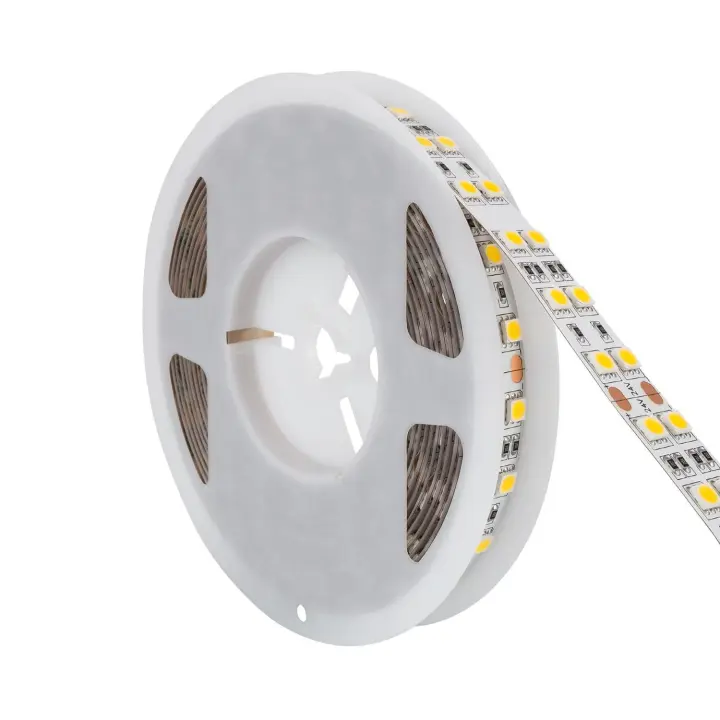 Ledkia Tira LED 24V SMD 120 LED/m 5m 17W/m 2640lm/m Doble Ancho 15mm Corte 10cm IP20 3000K Blanco Cálido - 1