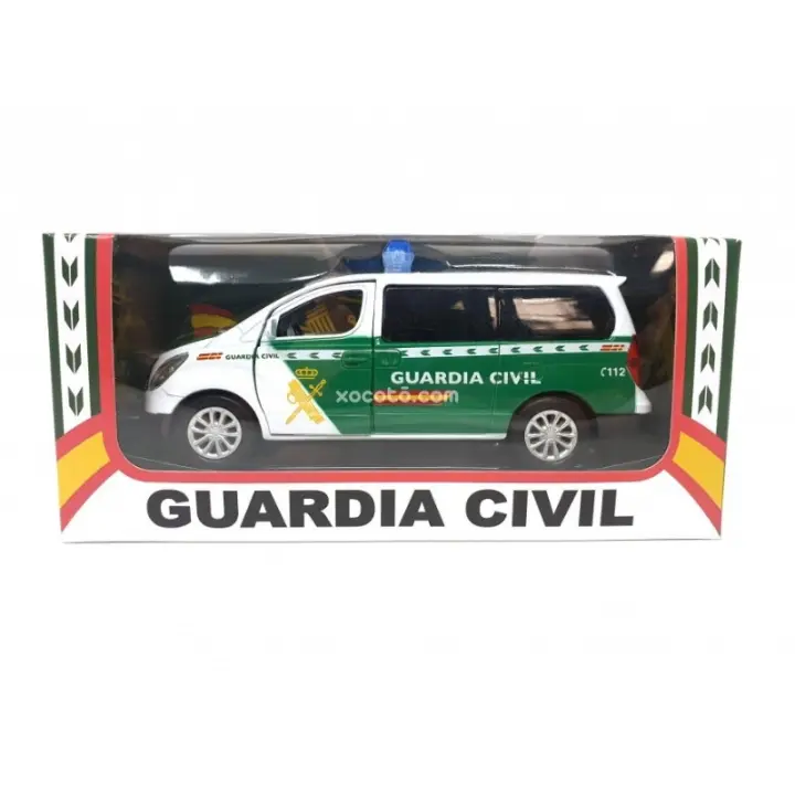 Furgoneta Guardia Civil Metálico - Maqueta de vehíclo en miniatura, metálico, puertas abatibles - Escala 1:35 - xocoto - 1