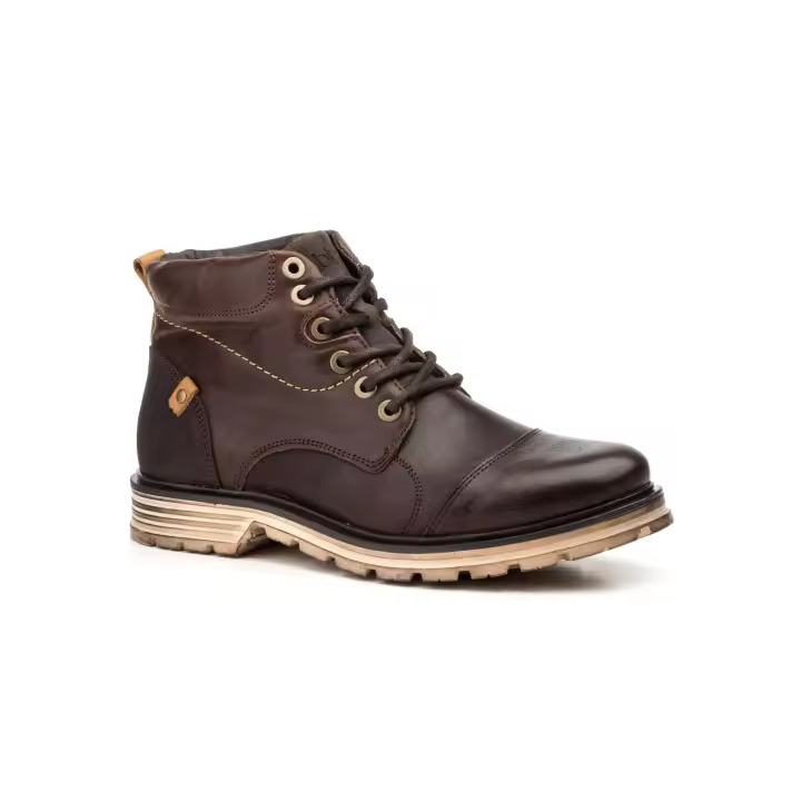 Mº11153-B Marrón-Cuero Hecho en España Botín Hombre Piel Marrón Forro  Numeración: 39-45 Marca: Nautic Blue Forro  Color: Marrón-Cuero BOTINES CABALLERO MUY COMODOS Y ELEGANTES CON FORRO DE BORREGUILLO PARA SENSACION DE MAS SUAVI - 1