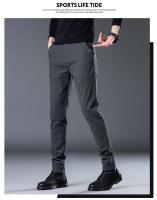 Pantalones Casuales Para Hombre Invierno Terciopelo Grueso Cálido Ajustados Estilo Recto Elásticos Pantalones Largos Para Jóvenes - details 9