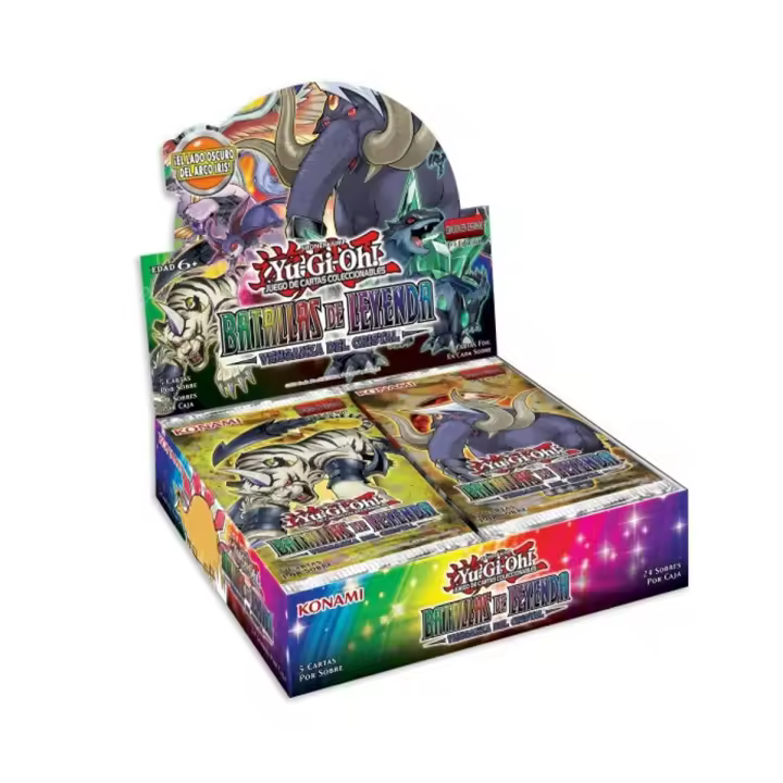 Yu-Gi-Oh! Caja de sobres Batallas de Leyenda: Venganza del Cristal español. DEVIR 24 sobres - 1