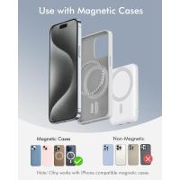 per Mag-safe Powerbank, 5000mAh Power Bank Wireless, 20W PD Ricarica Rapida Caricabatterie Portatile con Type-C Power Bank per iPhone 16/15/14/13/12 Serie-Light Bianco - details 2