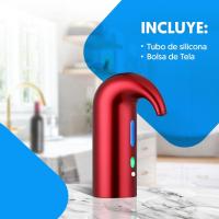 Decantador eléctrico, decantador portátil automático, recargable por USB, incluye tubo de silicona y cable de carga USB, filtro y botón de encendido/apagado, batería de 1500 mAh - details 6