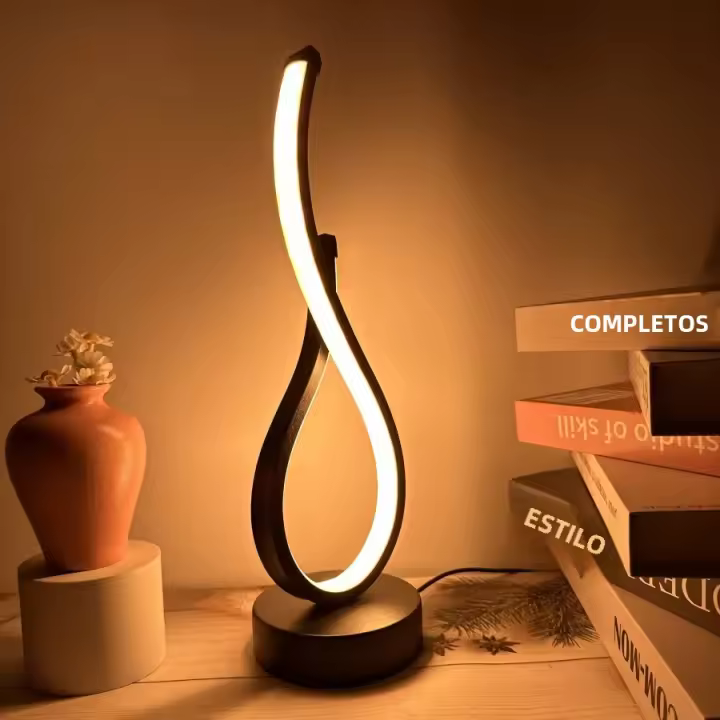 Lámpara De Noche LED Espiral Para Mesa Moderna Iluminación Dimmable Para Dormitorio Sala De Estar Decoración De Ambiente Luz De Mesa Para Oficina - 1