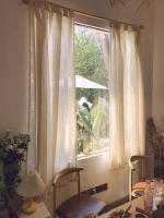 1pc Cortinas De Voile De Lino Plegado Estilo Wabi-Sabi Japonés Para Balcones Y Dormitorios Translúcidas Y Sombrías - details 3